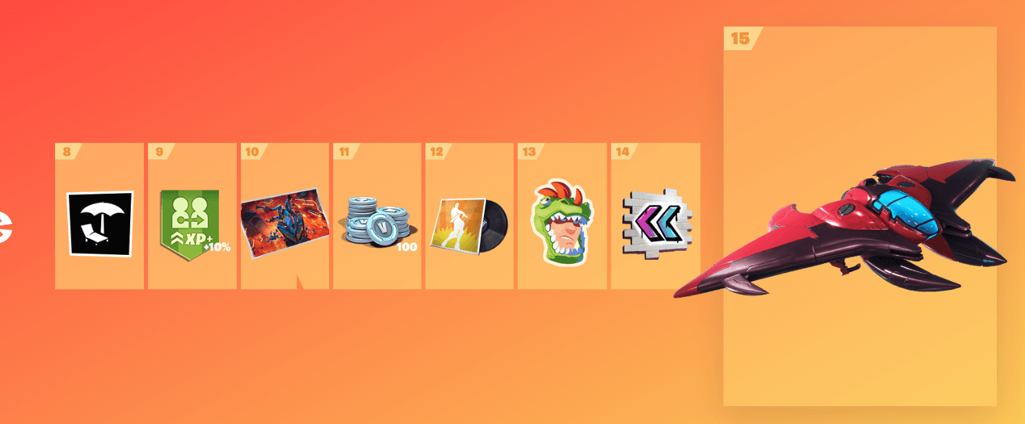 Fortnite Season 9 Battle Pass Rewards - Tier 8-15