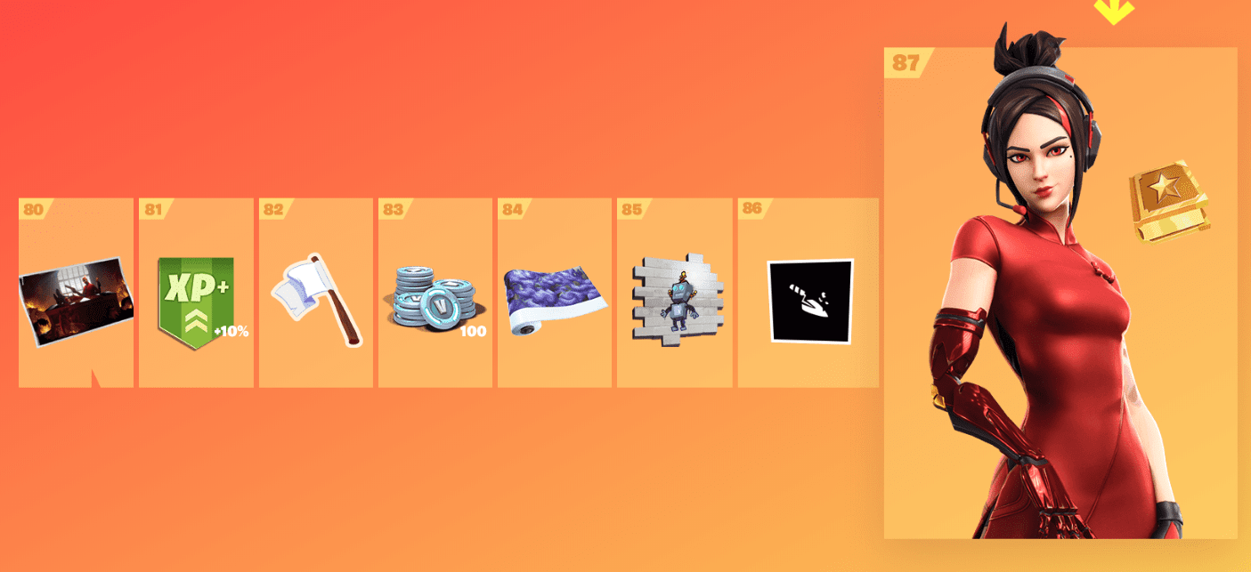 Fortnite Season 9 Battle Pass Rewards - Tier 80-87