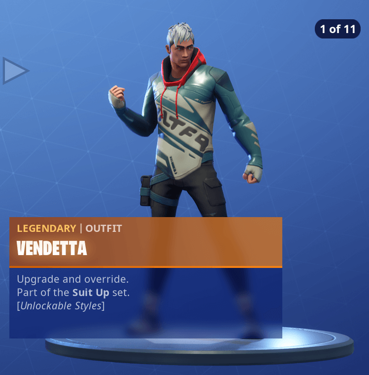 Fortnite Season 9 Tier 100 Battle Pass Skin - Vendetta Stage 1