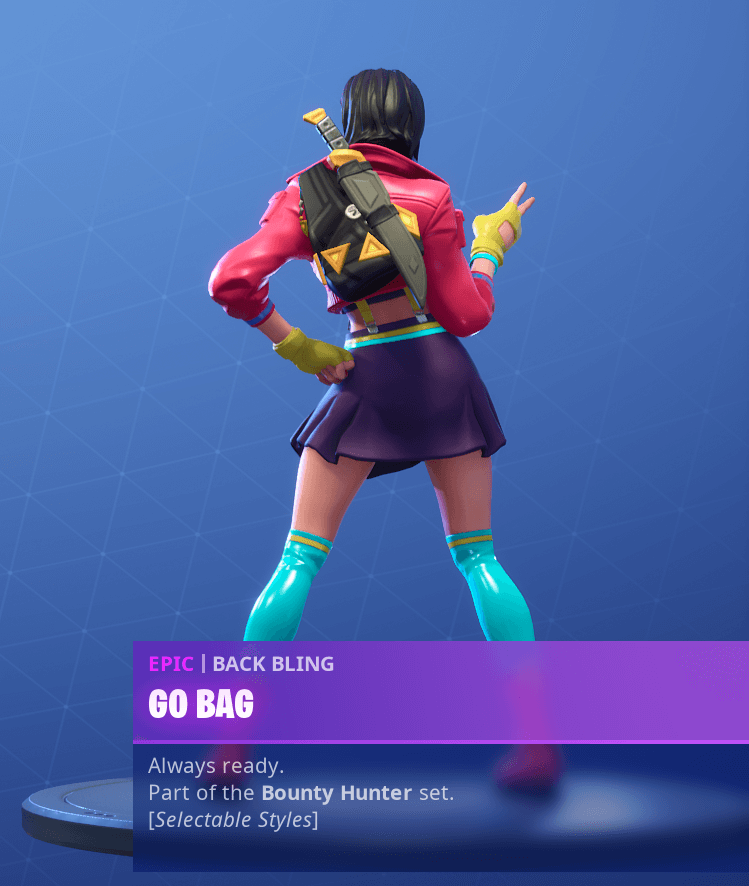 Fortnite Season 9 Vega Skin Challenges - Go Bag Back Bling Reward