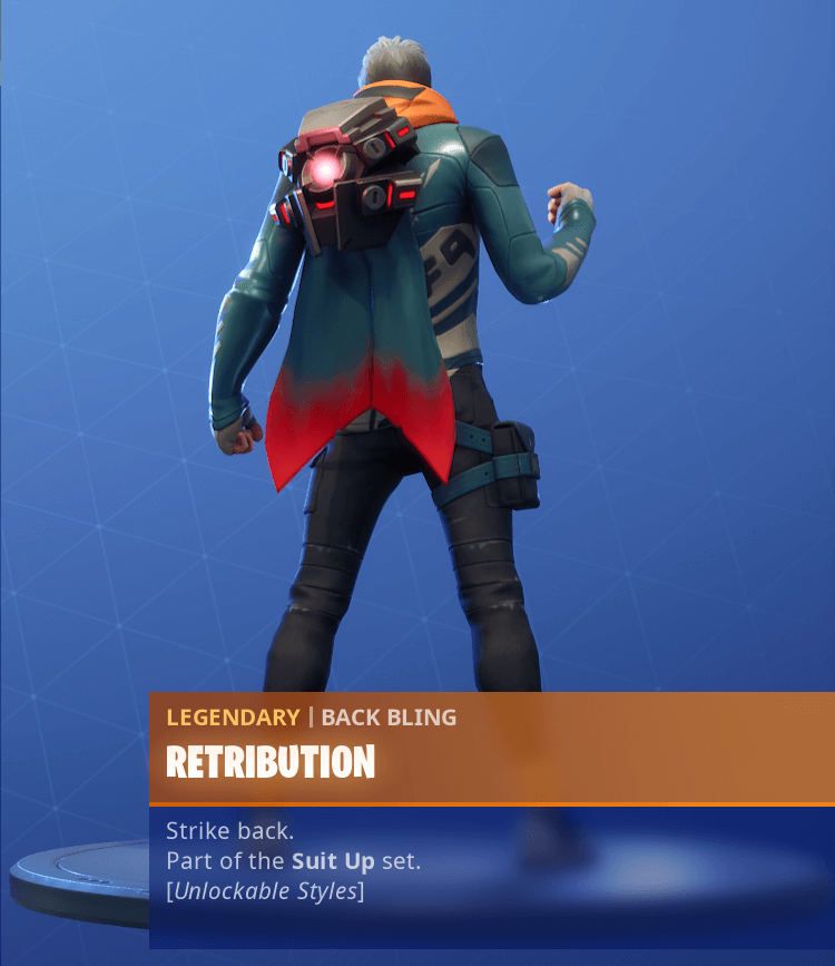 Fortnite Season 9 Vendetta Skin Challenges - Retribution Back Bling Reward