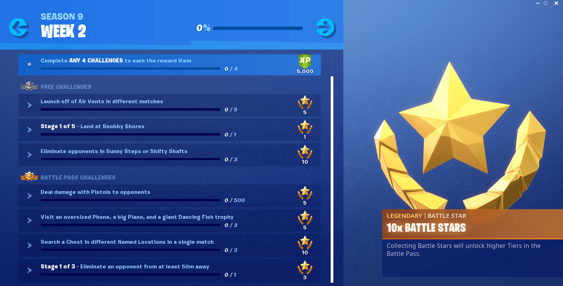 Fortnite Season 9, Week 2 Challenges