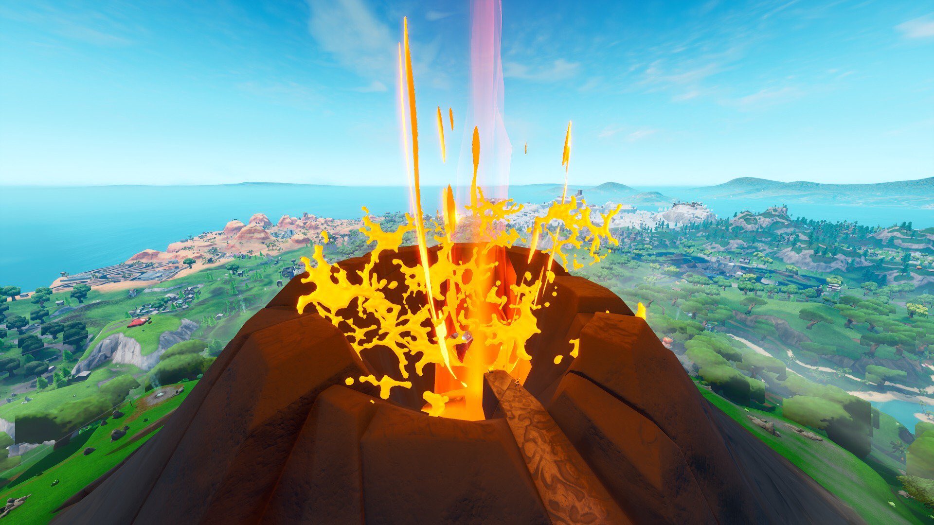 Fortnite Volcano Erupted via FNJPNews