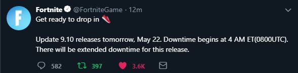 Fortnite v9.10 Fortnite X Michael Jordan Update