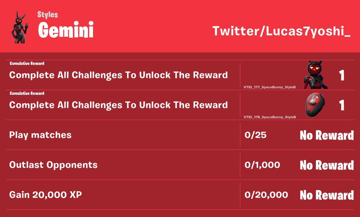 Leaked Fortnite Gemini Challenges Updated