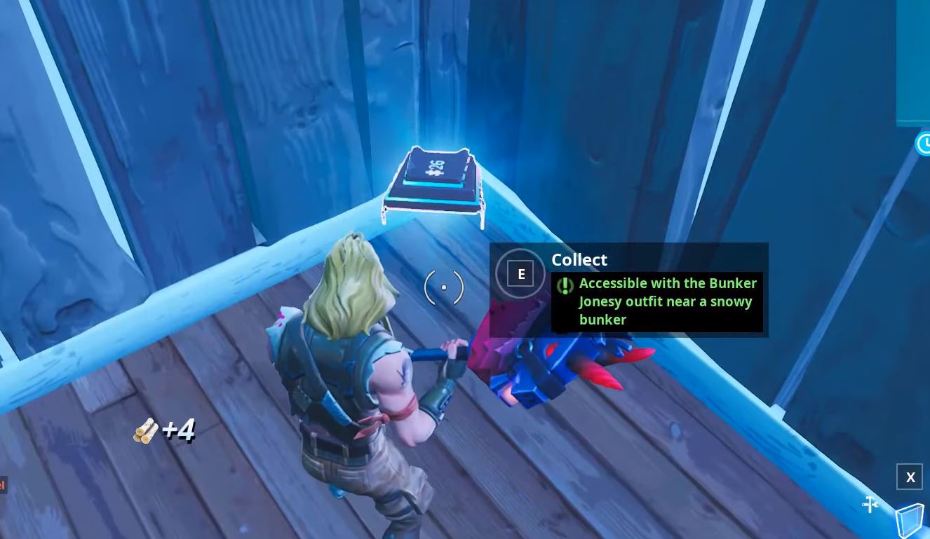Fortbyte #26 - Accessible with Bunkey Jonesy outfit near a snowy bunker in-game