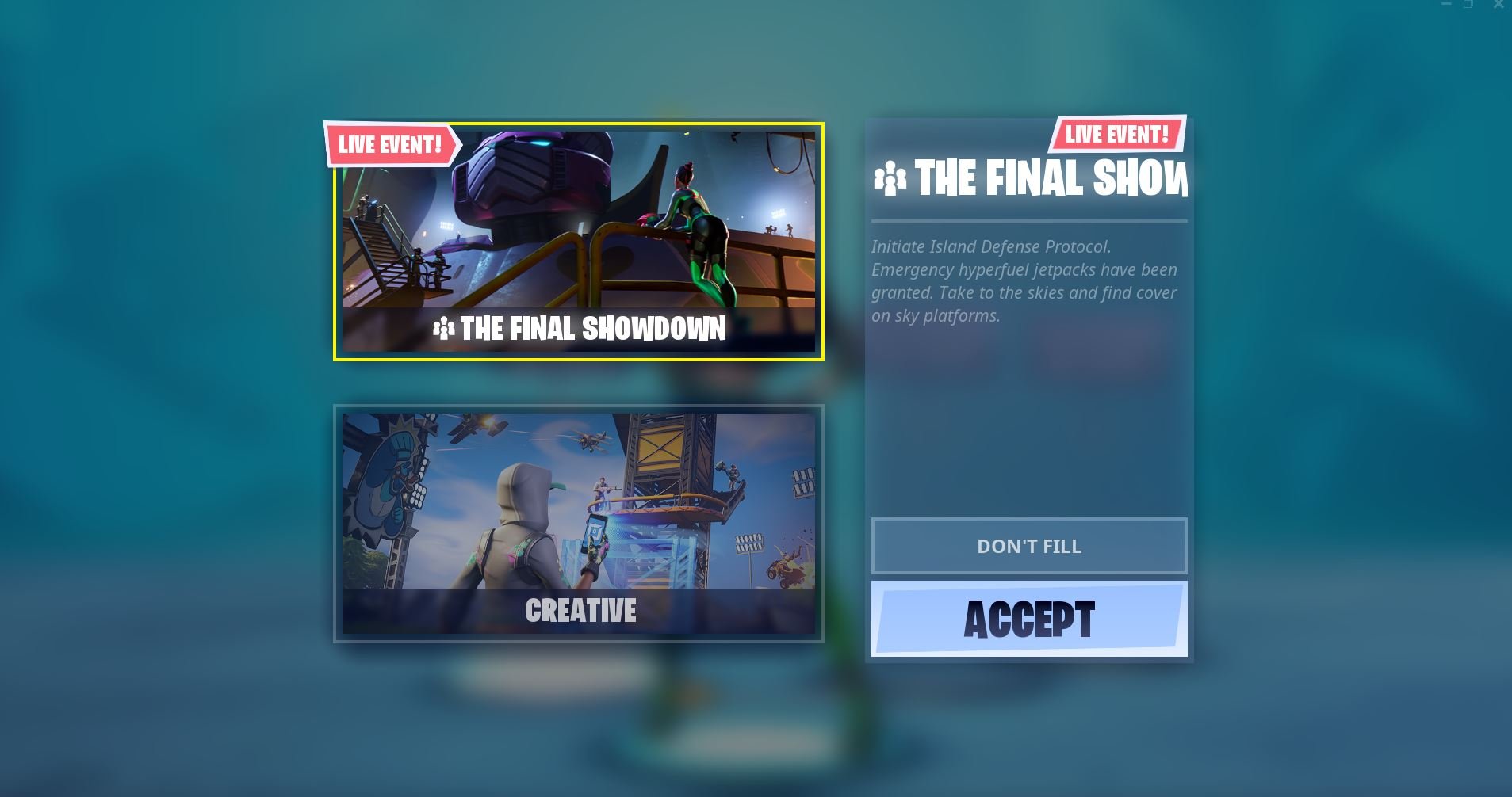 Fortnite The Final Showdown LTM