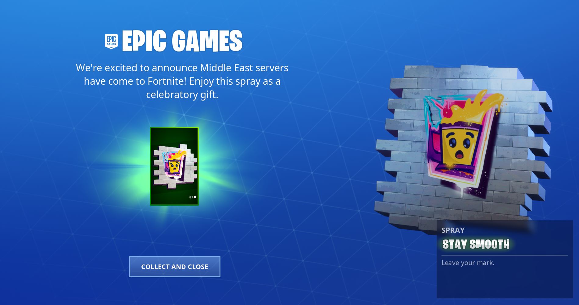 Fortnite Free Stay Smooth Spray