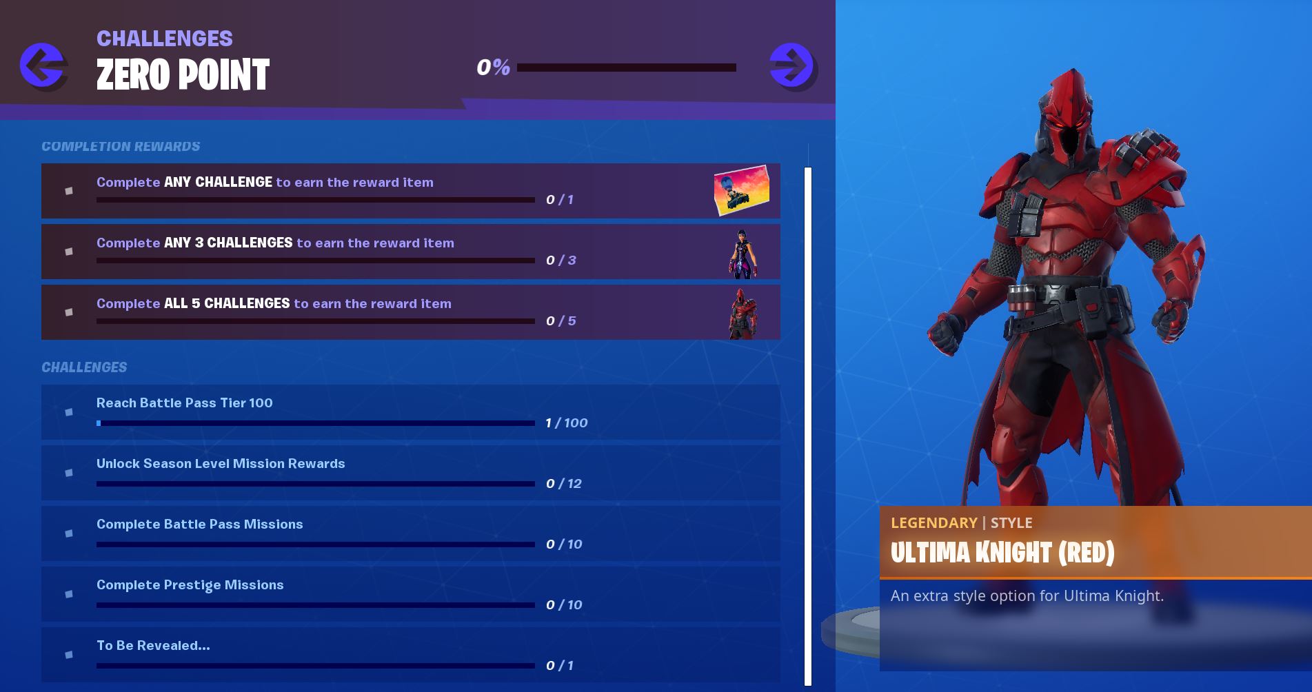Fortnite Season X Zero Point Challenges