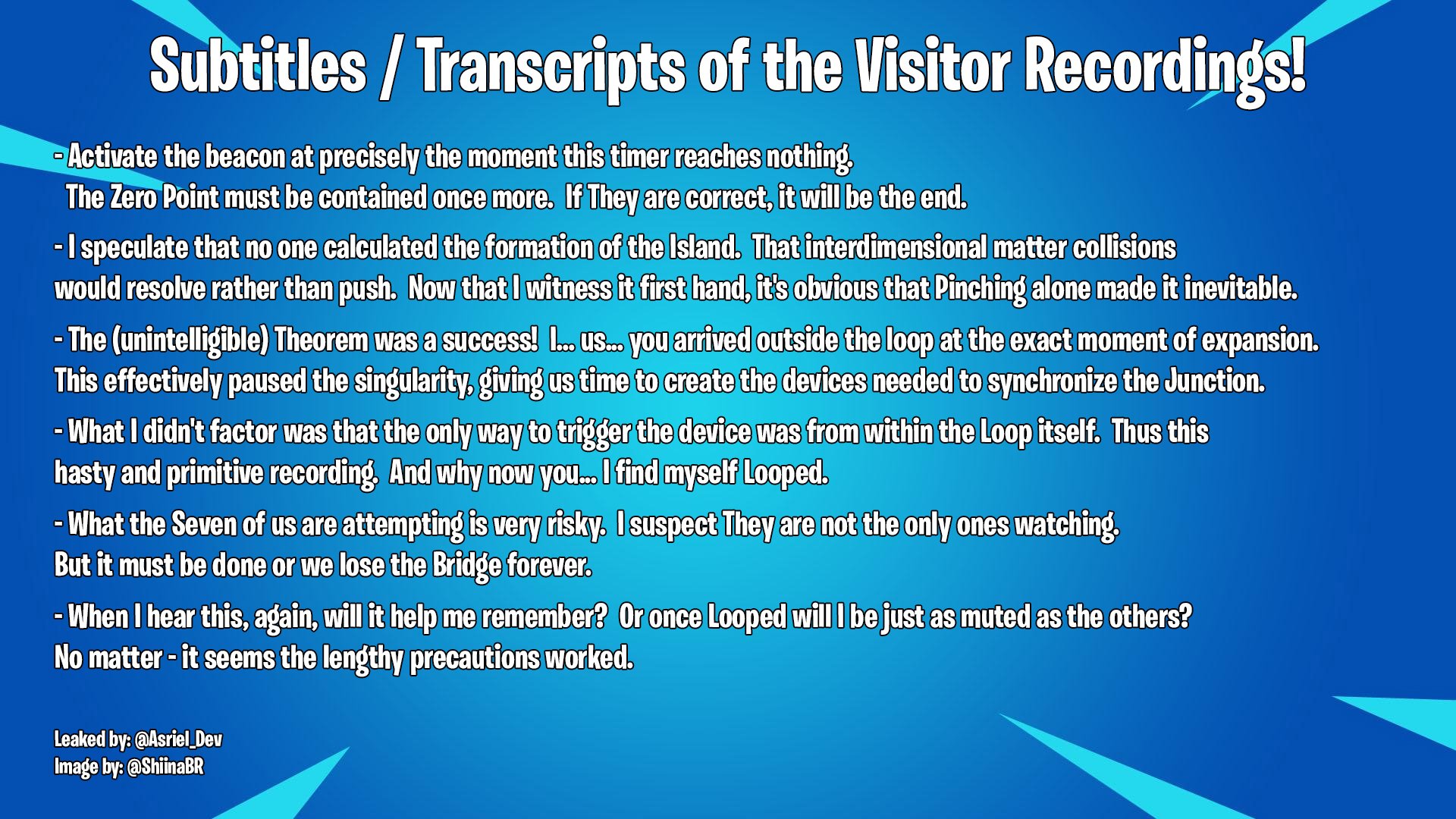 Fortnite Event Transcript