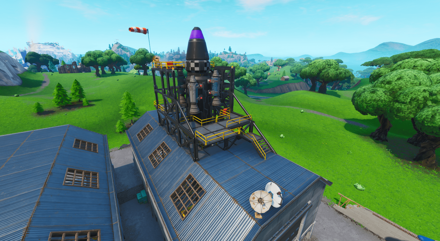 Fortnite v10.40 Map Changes - Dusty Depot Rocket Finished