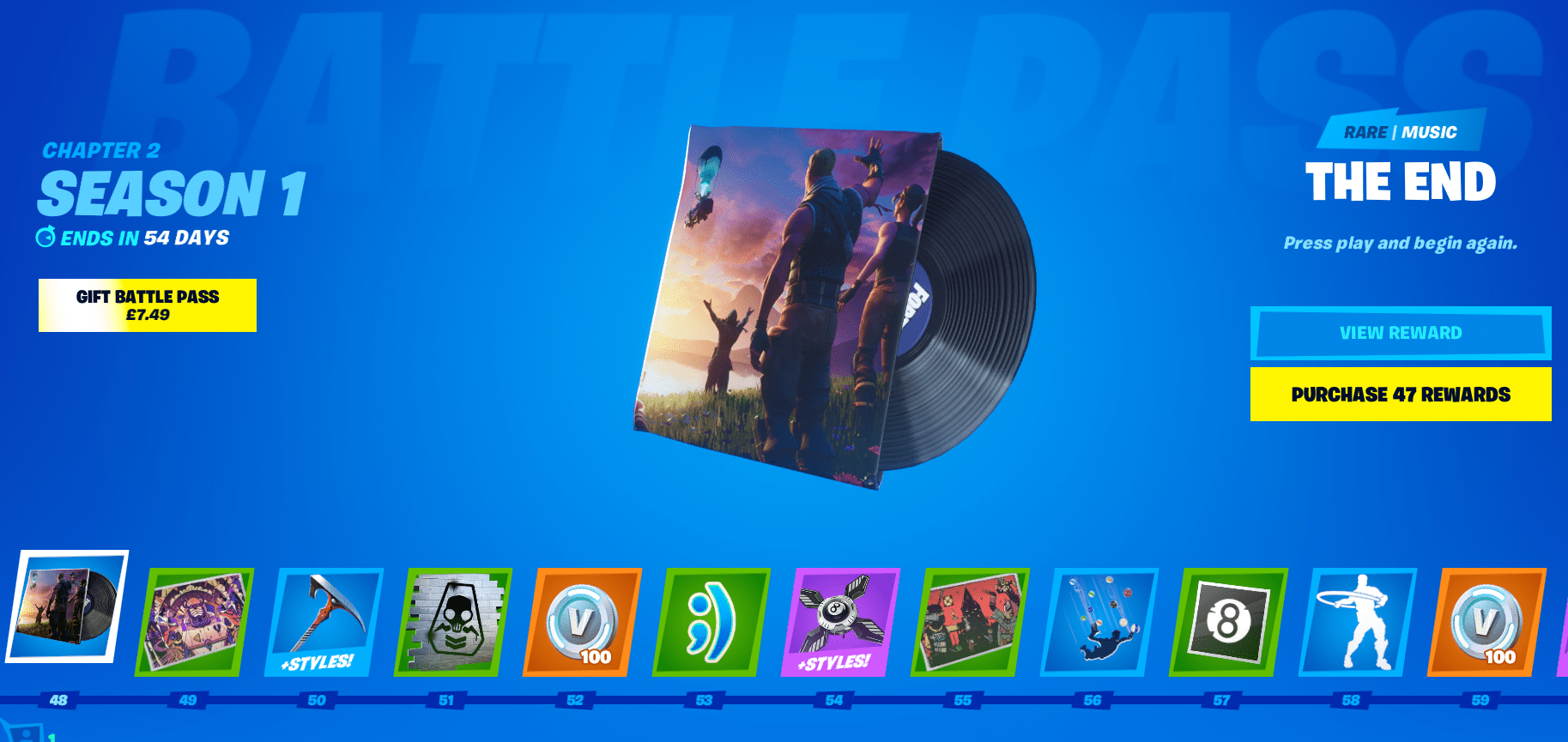 Fortnite Chapter 2 - Season 1 Battle Pass 48-59