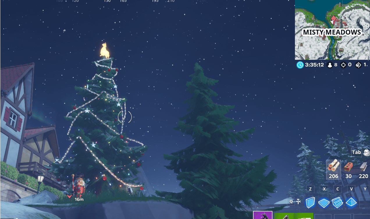 Fortnite Winterfest Holiday Tree Locations - Misty Meadows
