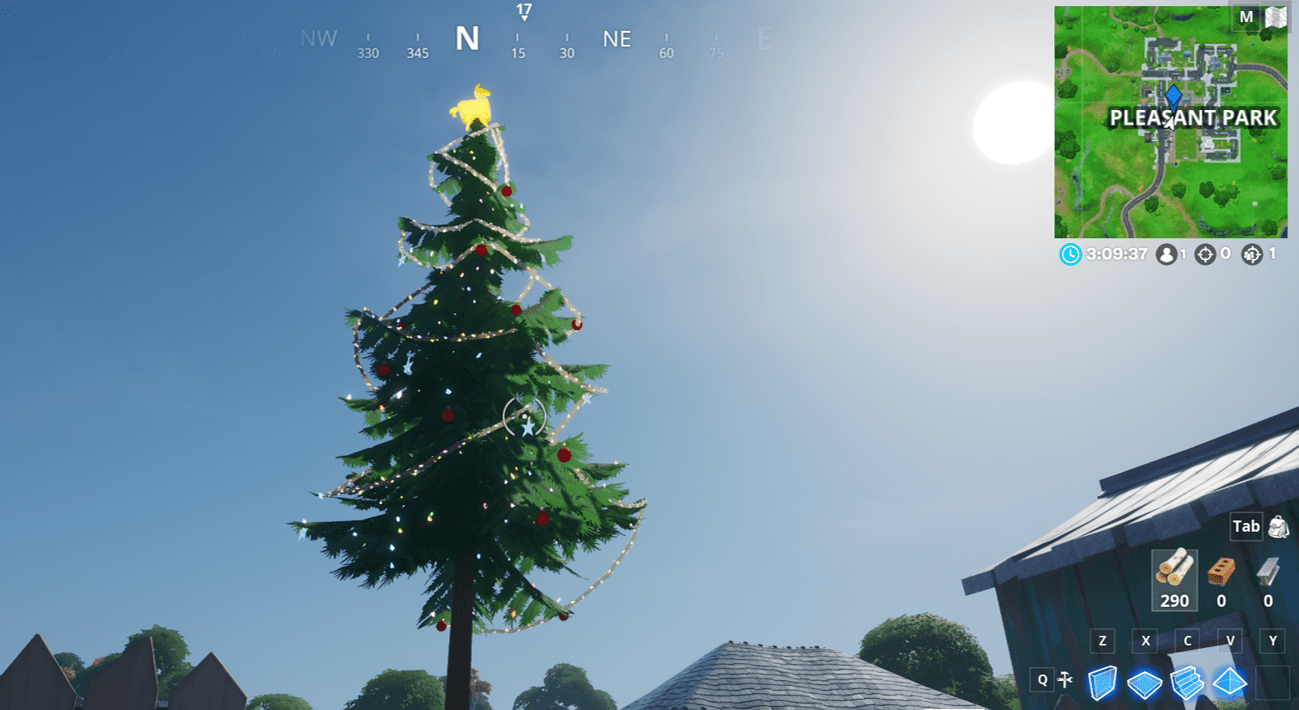 Fortnite Winterfest Holiday Tree Locations - Pleasant Park
