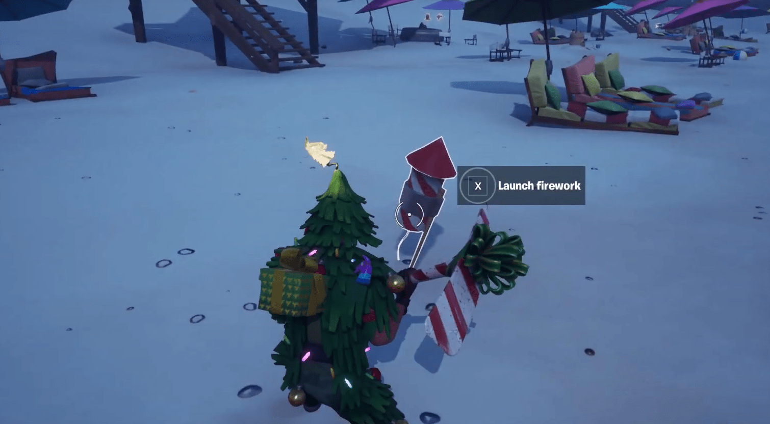 Fortnite Frozen Firework Locations for Winterfest Day 15 Challenge