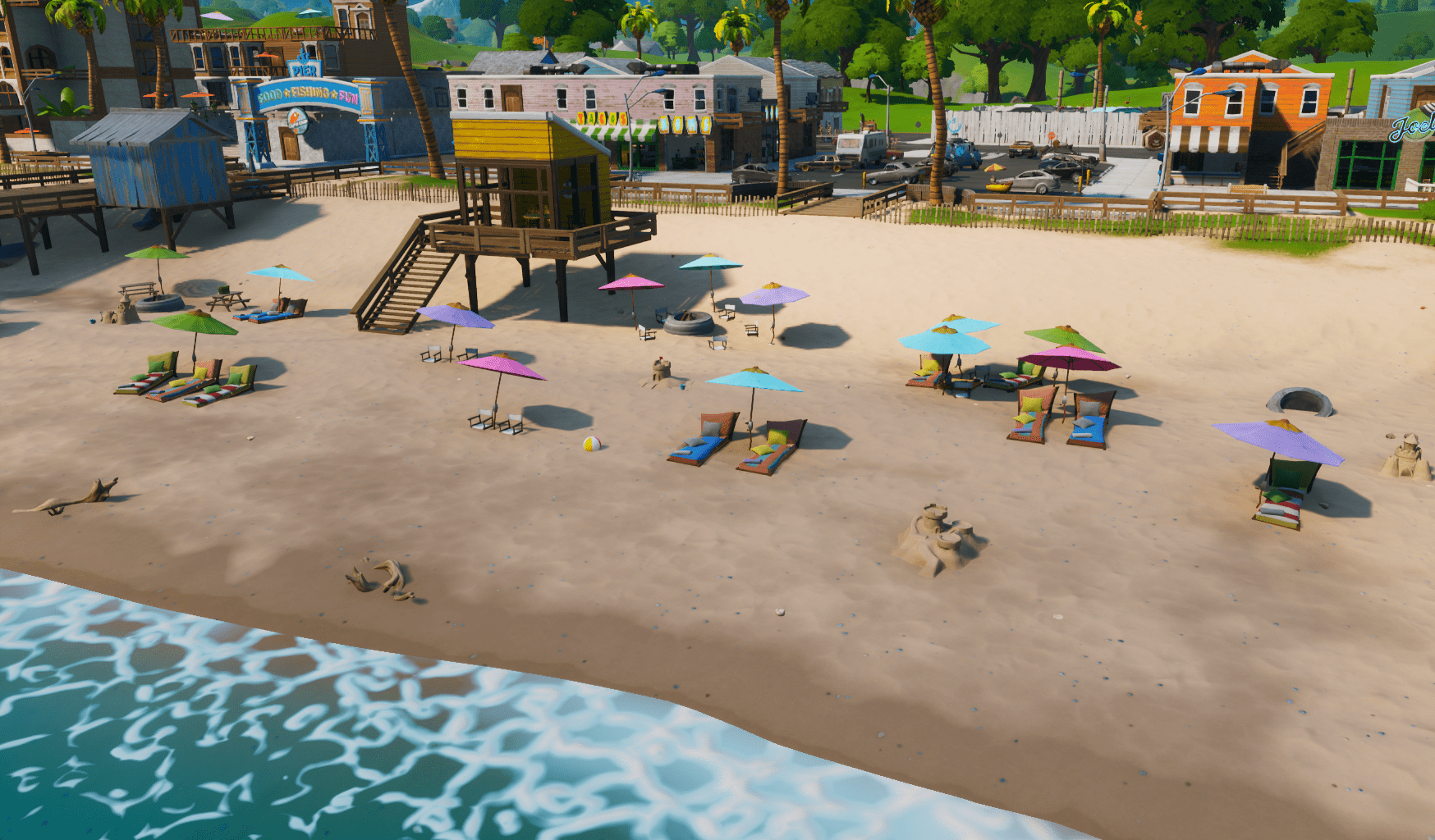 Fortnite Sweaty Sands - Bouncy Objects Umbrellas