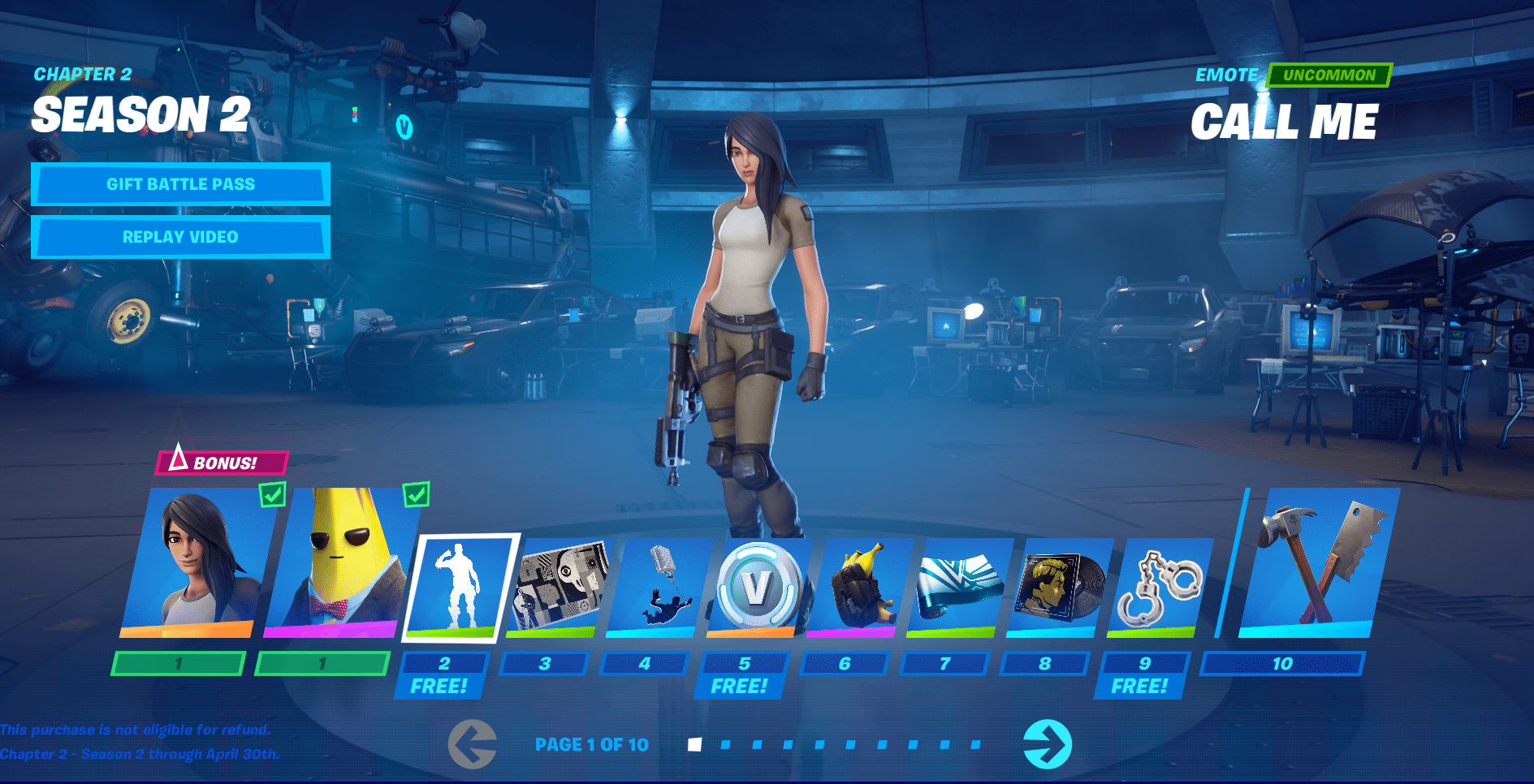 Fortnite Chapter 2 Season 2 Battle Pass - Lvl 1-10