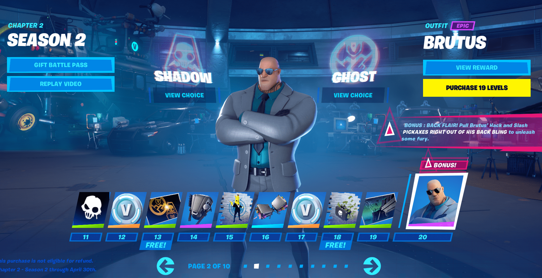 Fortnite Chapter 2 Season 2 Battle Pass - Lvl 11-20