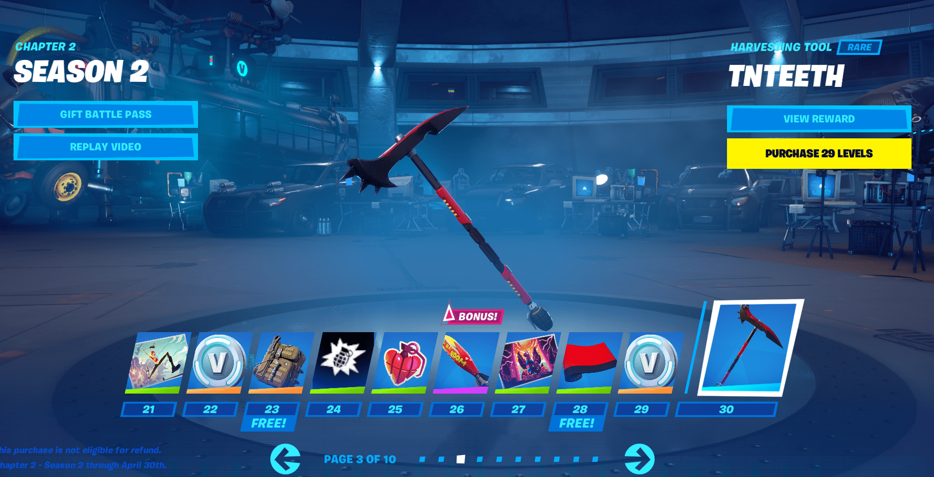 Fortnite Chapter 2 Season 2 Battle Pass - Lvl 21-30