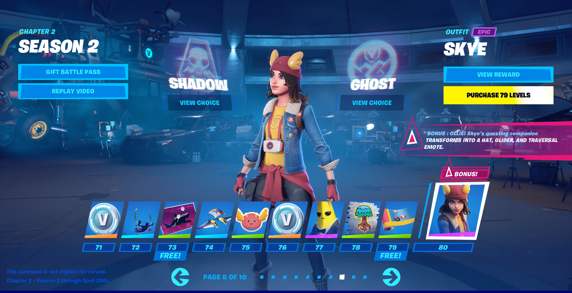 Fortnite Chapter 2 Season 2 Battle Pass - Lvl 71-80