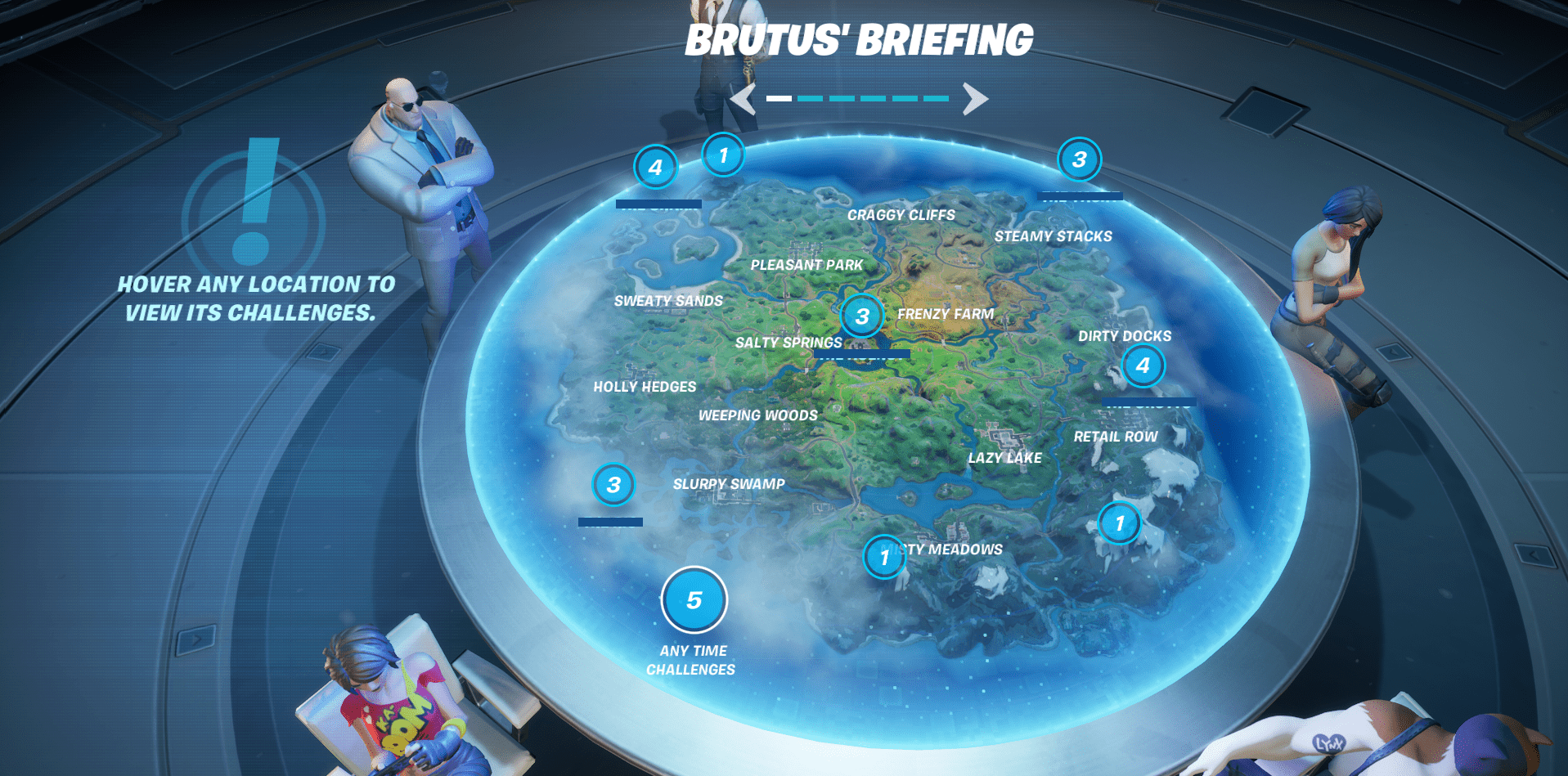 Fortnite Chapter 2, Season 2 Challenges Week 1 - Brutus' Briefing