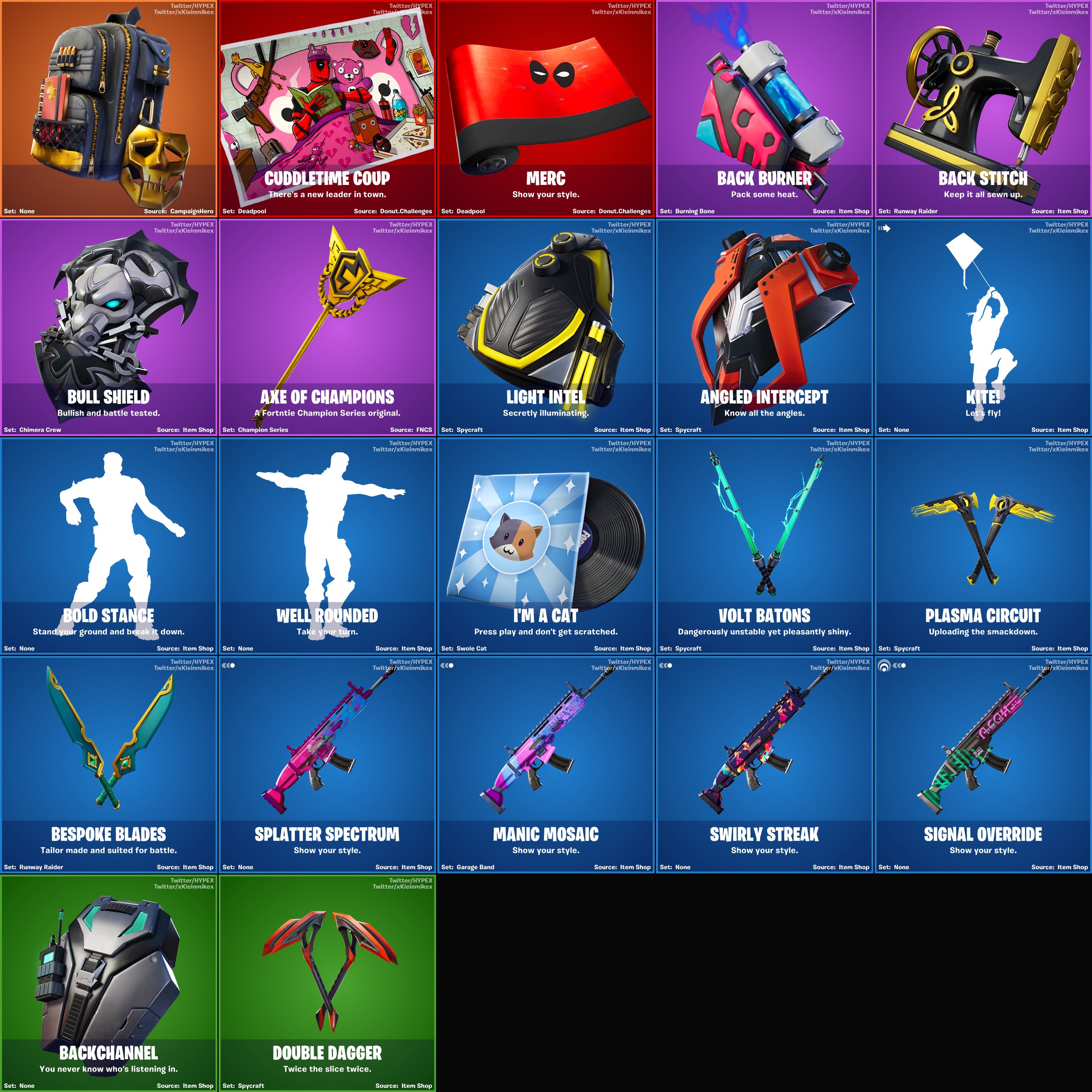 All Fortnite v12.20 Leaked Cosmetics