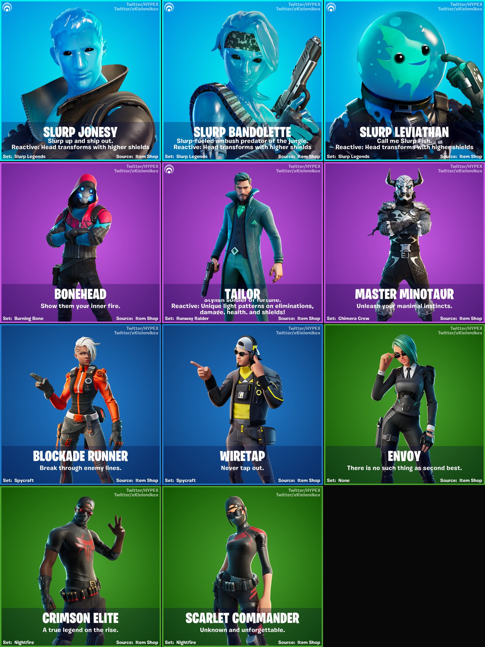All Fortnite v12.20 Leaked Skins
