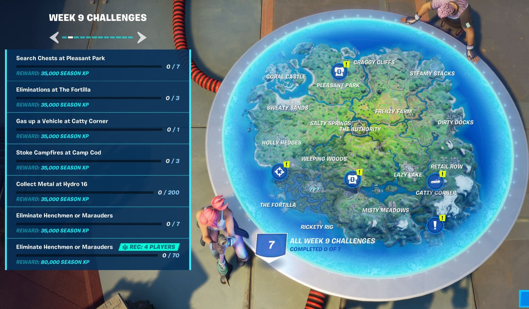 Fortnite Chapter 2, Season 3 Week 9 Challenges