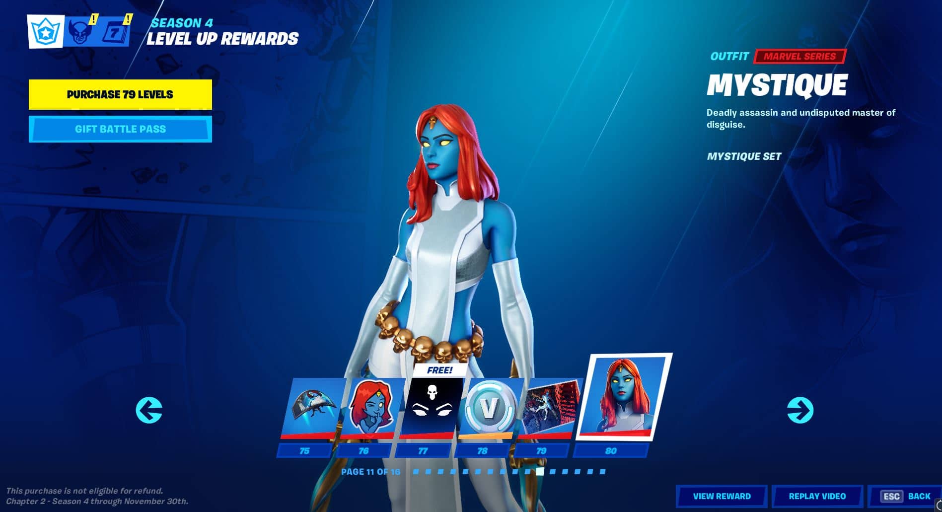 Fortnite Chapter 2, Season 4 Battle Pass Level 75 - 80