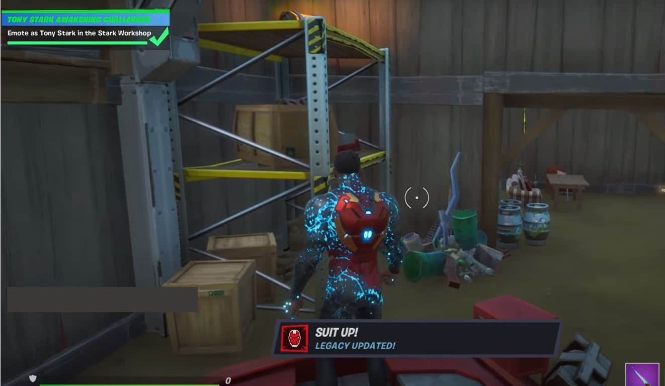 Fortnite Tony Stark Workshop Challenge