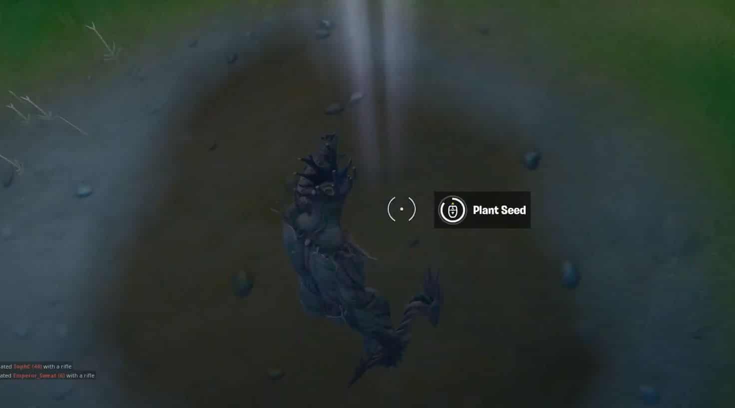 plant a seed on a heart-shaped island as Groot