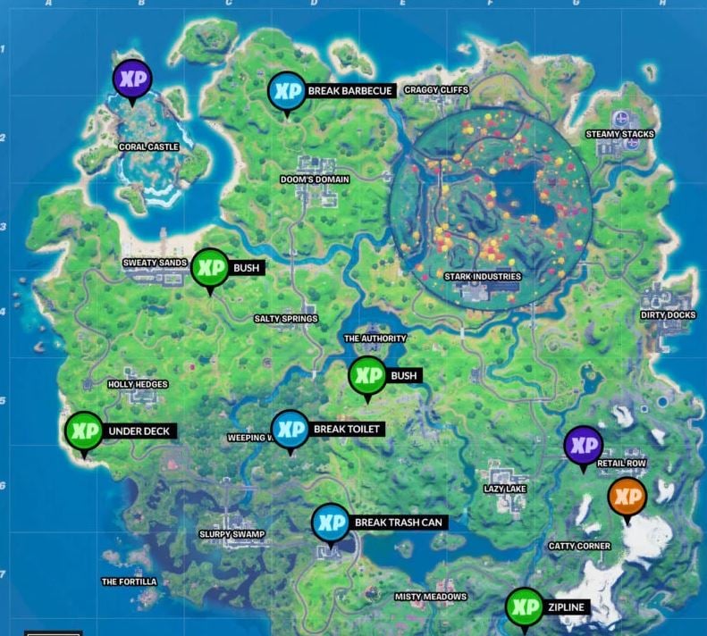 Fortnite Season 4 Week 3 XP Coins