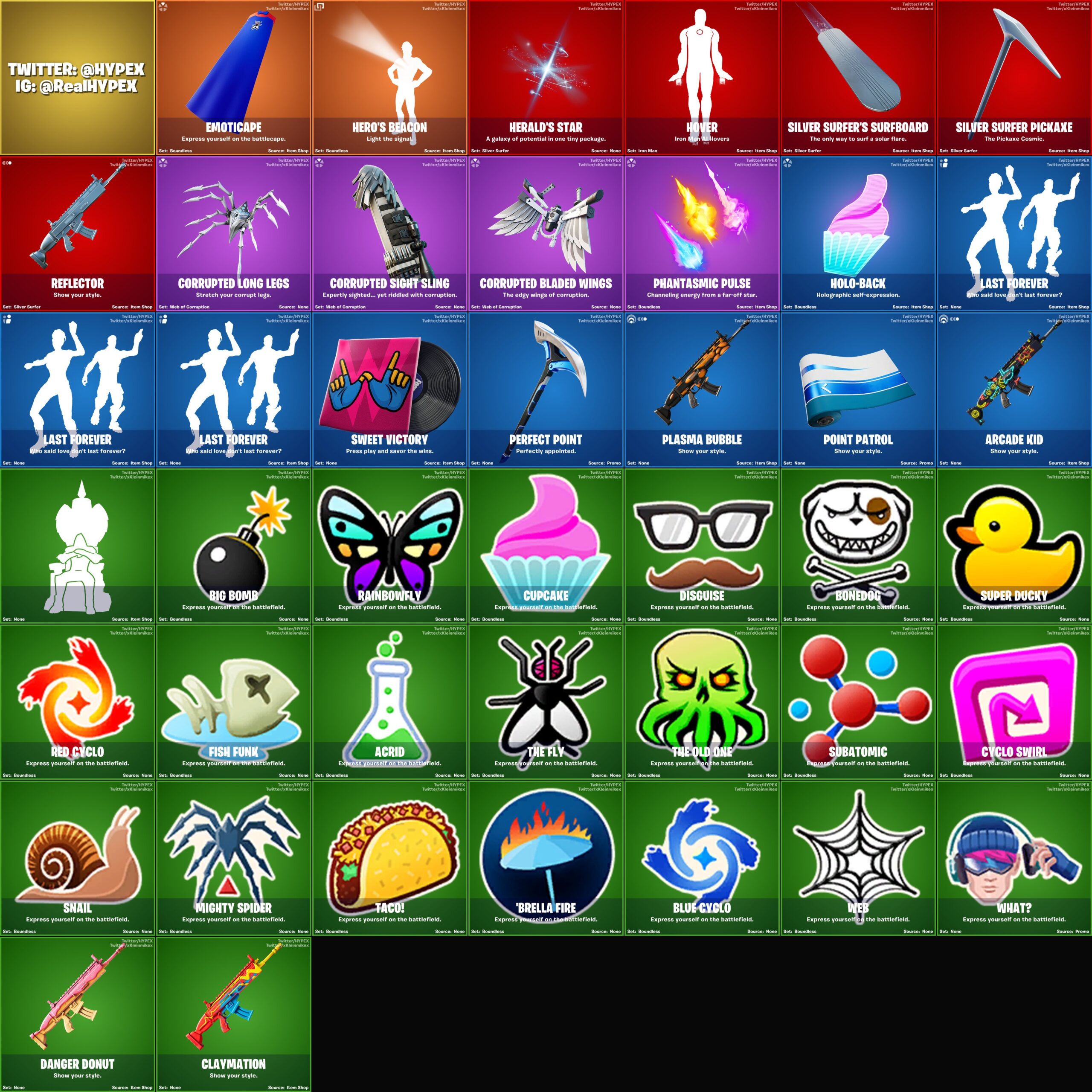 Fortnite v14.10 Leaked Cosmetics