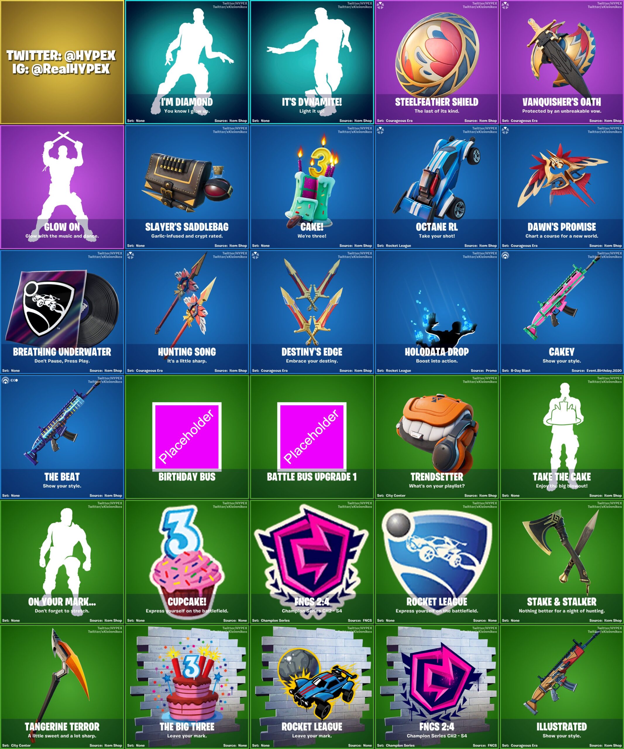 Fortnite v14.20 Leaked Cosmetics