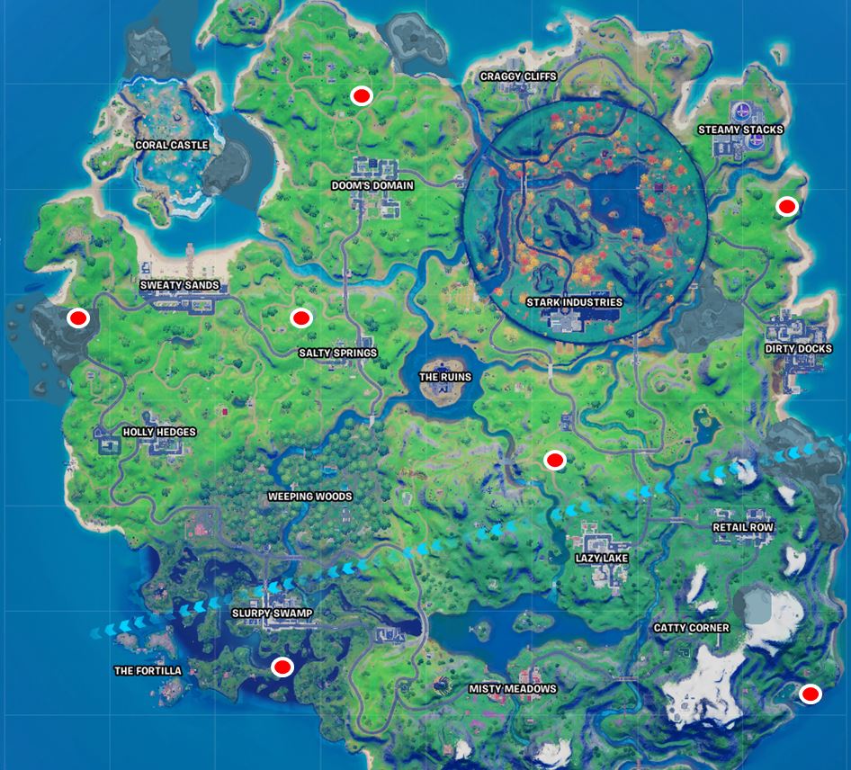 All Fortnite Witch Shack Locations Map