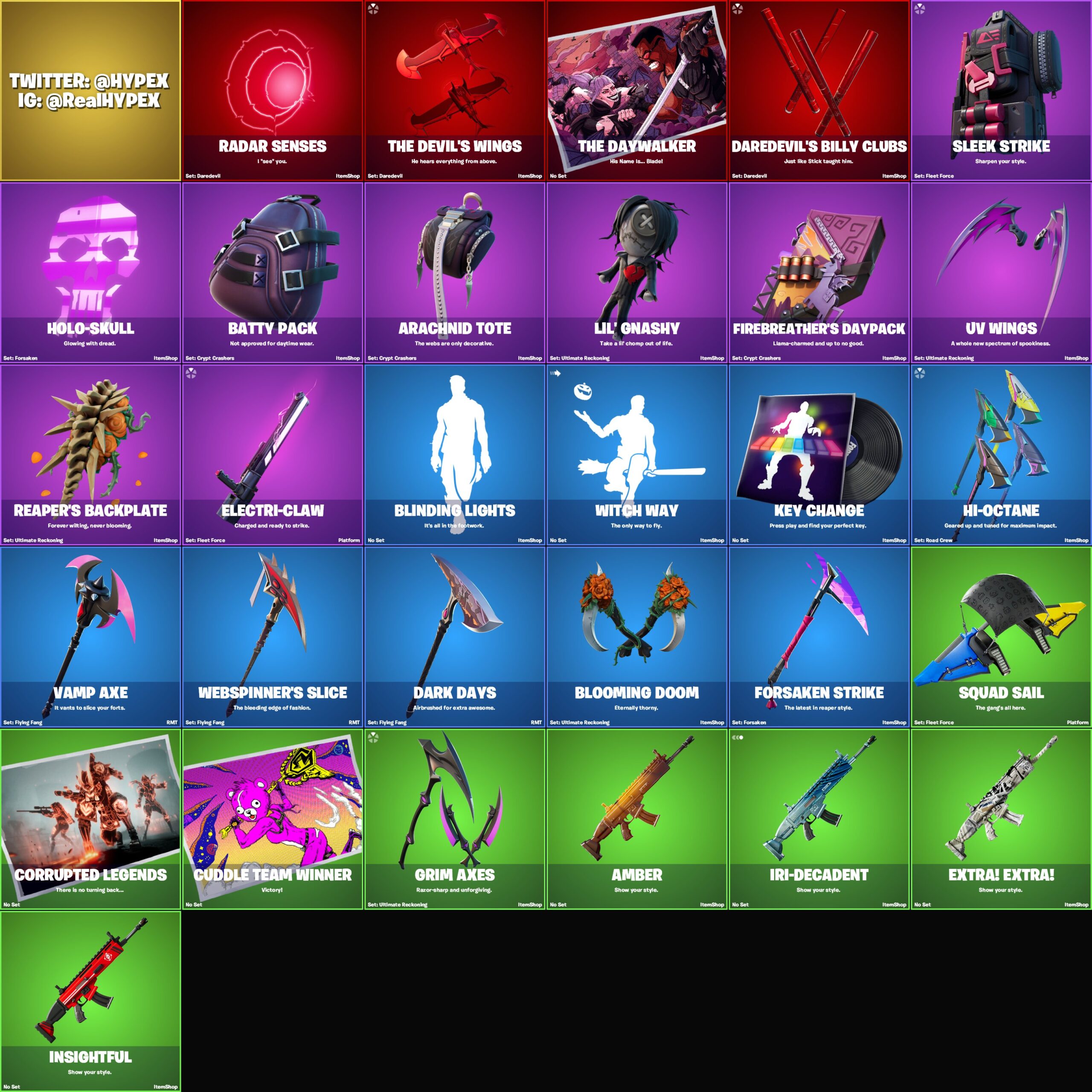 Fortnite v14.30 Leaked Cosmetics