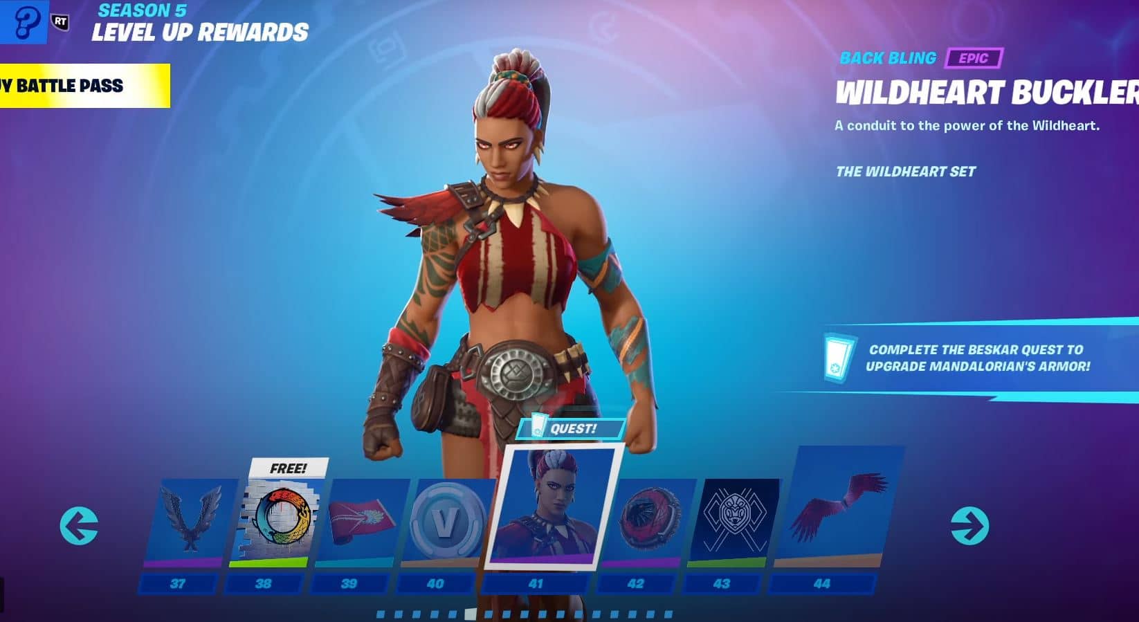Fortnite Chapter 2, Season 5 Battle Pass - Level 37-44