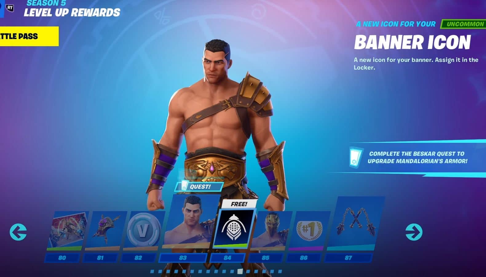 Fortnite Chapter 2, Season 5 Battle Pass - Level 80-87
