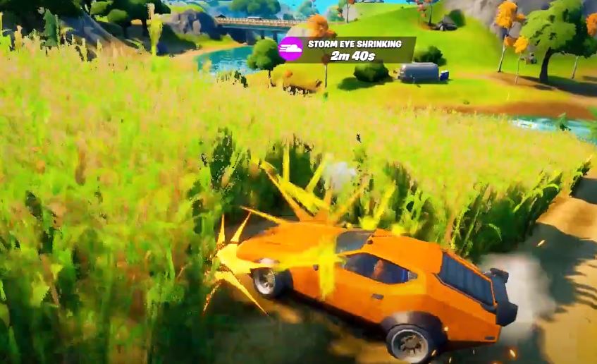 Drive through a corn field