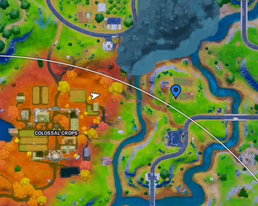 Fortnite Colossal Crops and Steel Farm Map Location - Chickens