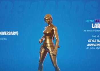 Lara Croft Gold Anniversary Skin Style Fortnite
