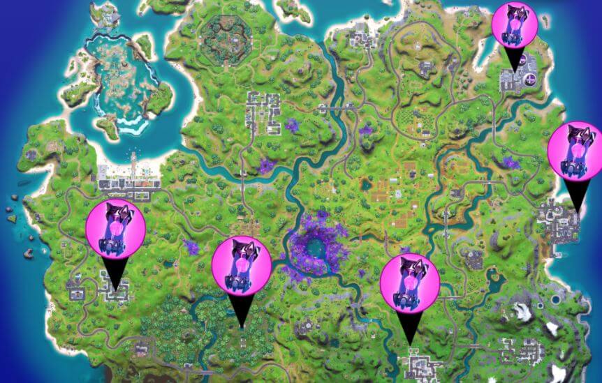 All Alien Artifacts Fortnite Week 4