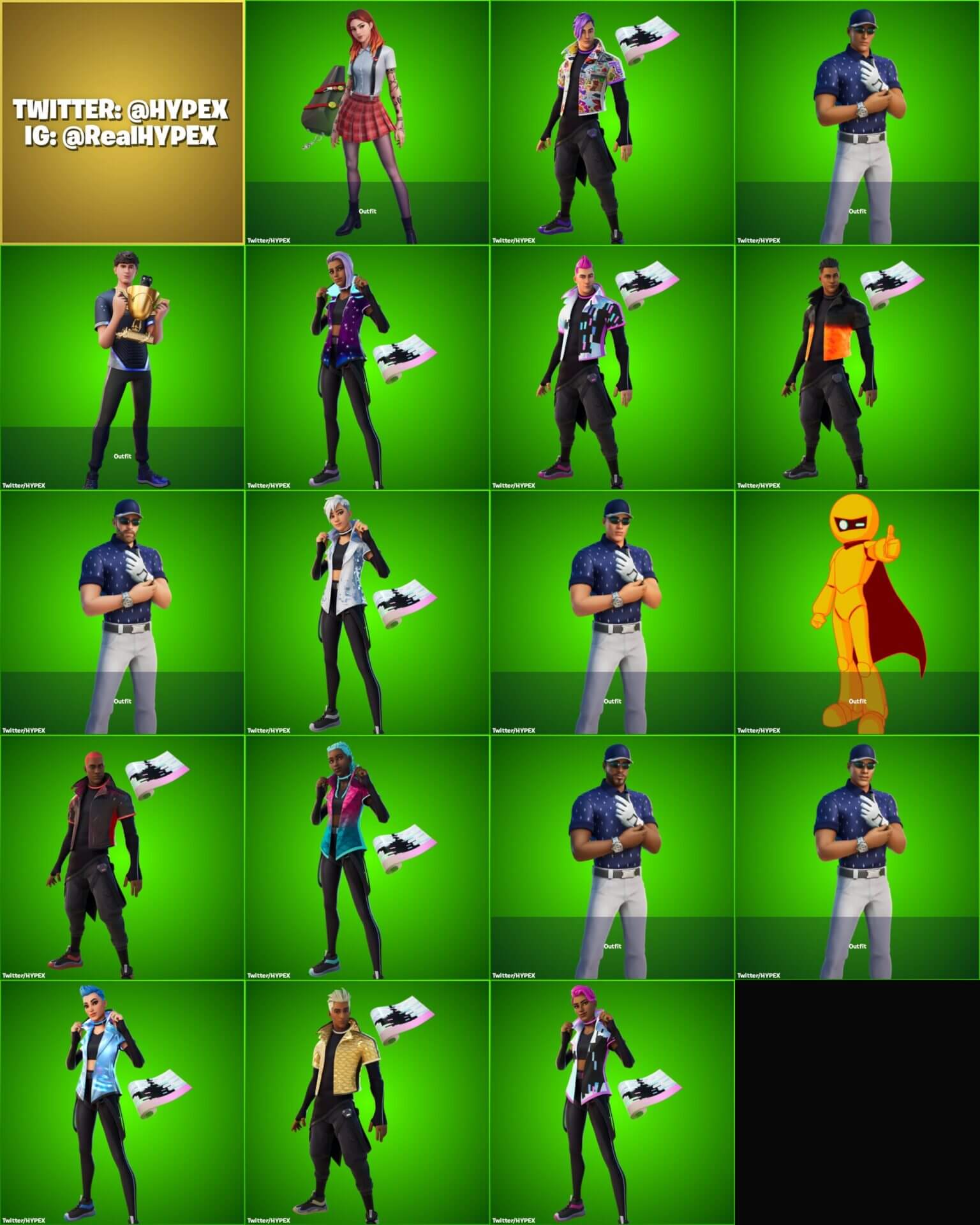 All new v17.20 leaked Fortnite skins