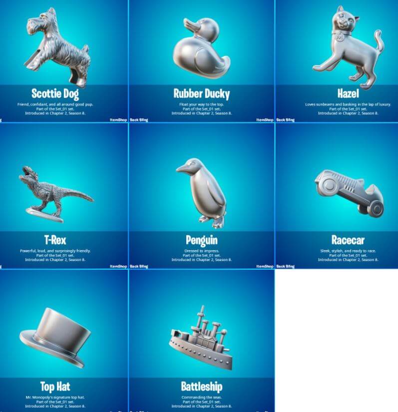 Fortnite x Monopoly Back Blings