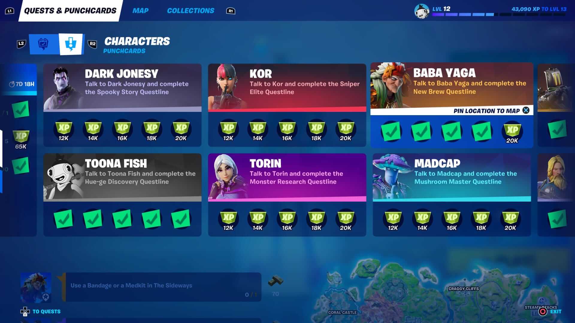 Fortnite Punchcards Season 8