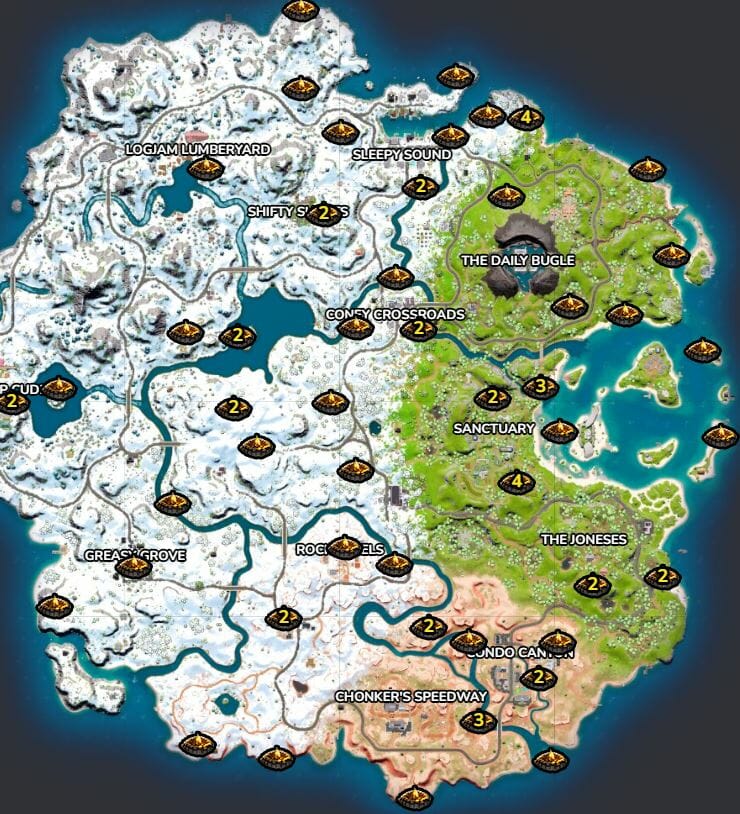 All Fortnite Chapter 3 Campfire Locations