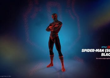 Fortnite Spiderman Scarlet Blackout Skin Style