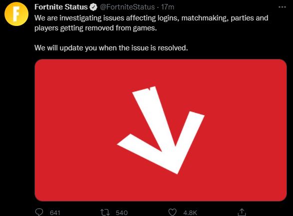 Is Fortntie Down December 11 2021