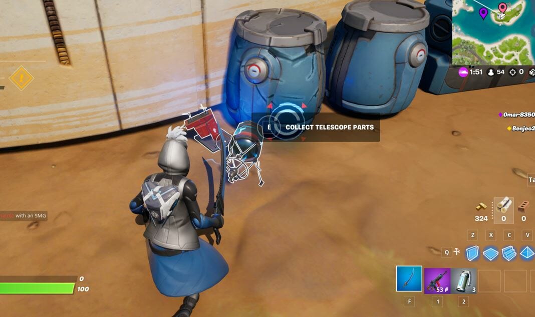 Fortnite Collect Telescope Parts
