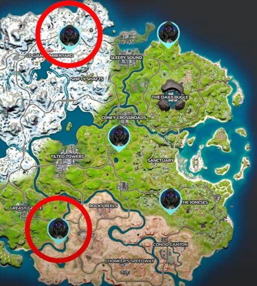 Fortnite Mole Team Drill Sites Locations